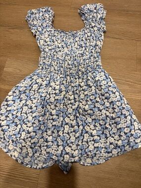 Hollister Blue and White Floral Dress